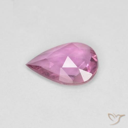 Zaffiro Rosa medio naturale da 0.53 ct, Forma a pera, VS
