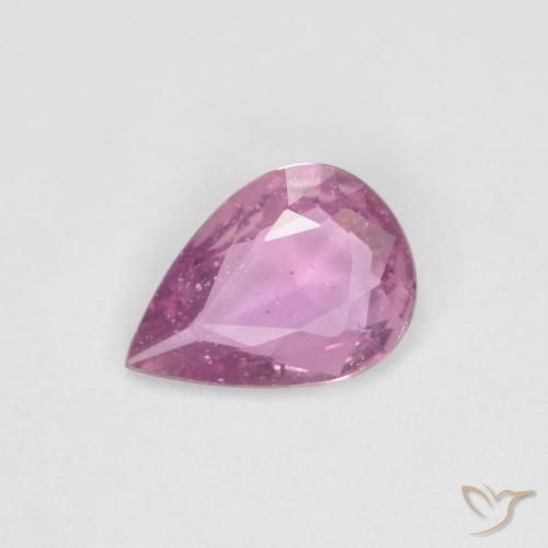 0.56ct Naturale Magenta chiaro Zaffiro, Forma a pera, VS
