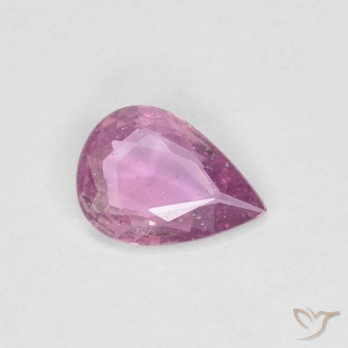 Zaffiro Magenta chiaro naturale da 0.56 ct, Forma a pera, VS