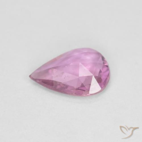 Zaffiro Magenta chiaro naturale da 0.56 ct, Forma a pera, VS