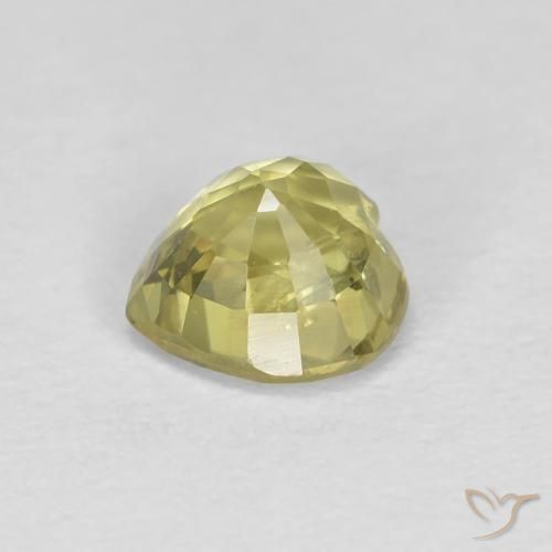 Zaffiro Giallo chiaro naturale da 0.54 ct, Cuore, VS