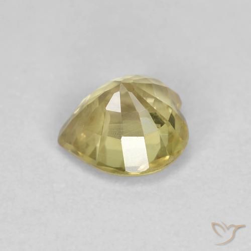 Zaffiro Giallo di Digione naturale da 0.53 ct, Cuore, VVS-VS