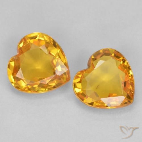 0.85ctw Naturale Dorato scuro Zaffiro, Cuore, VVS