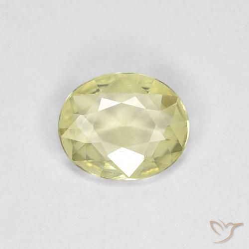 0.56ct Naturale Giallo medio-chiaro Zaffiro, Ovale, VVS