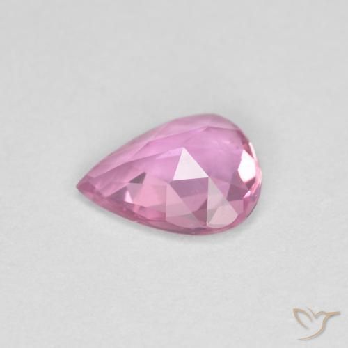 Zaffiro Rosa porpora reale naturale da 0.45 ct, Forma a pera, VS