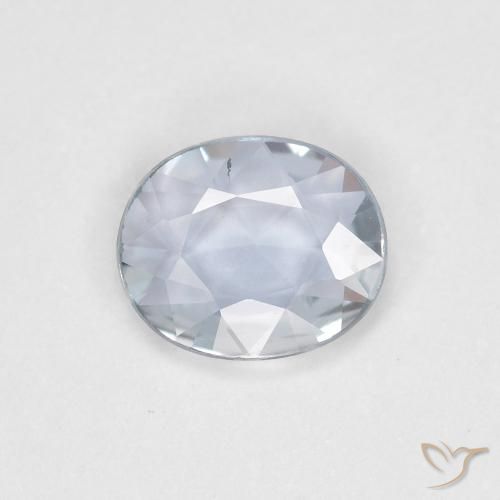 Zaffiro Bianco bluastro naturale da 0.56 ct, Ovale, VS
