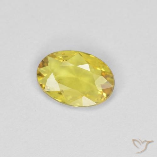 Zaffiro Giallo naturale da 0.33 ct, Ovale, VS