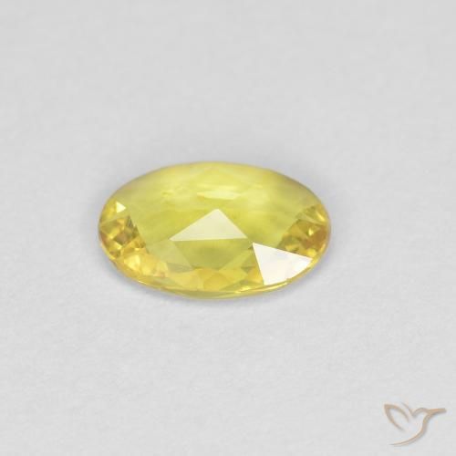 Zaffiro Giallo naturale da 0.33 ct, Ovale, VS
