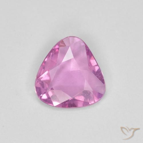 0.61ct Naturale Rosa porpora chiaro reale Zaffiro, Taglio trillion, VS
