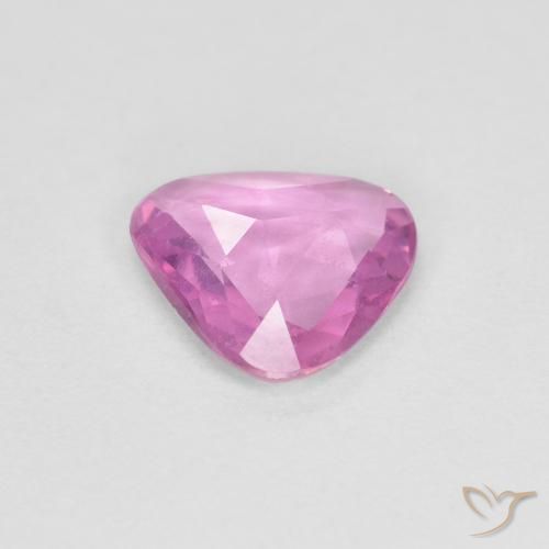 Zaffiro Rosa porpora chiaro reale naturale da 0.61 ct, Taglio trillion, VS