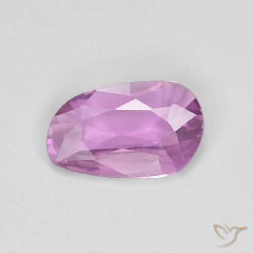 Zaffiro Viola rosato intenso naturale da 0.69 ct, Taglio a fantasia, VS