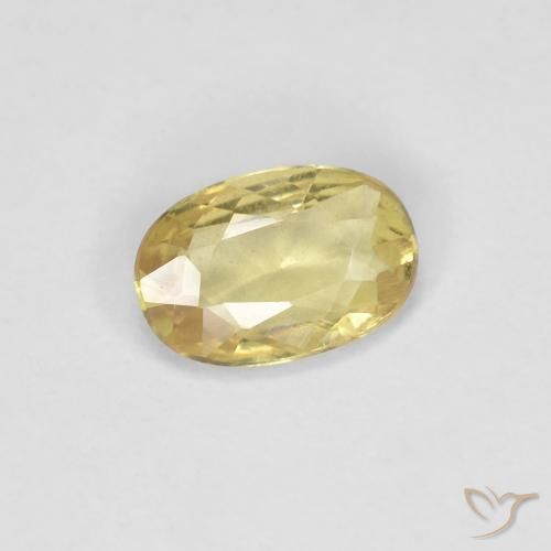 Zaffiro Giallo medio naturale da 0.49 ct, Ovale, VS