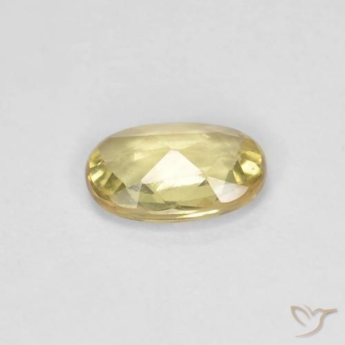 Zaffiro Giallo medio naturale da 0.49 ct, Ovale, VS