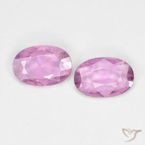 0.74ctw Naturale Rosa porpora chiaro reale Zaffiro, Ovale, VS
