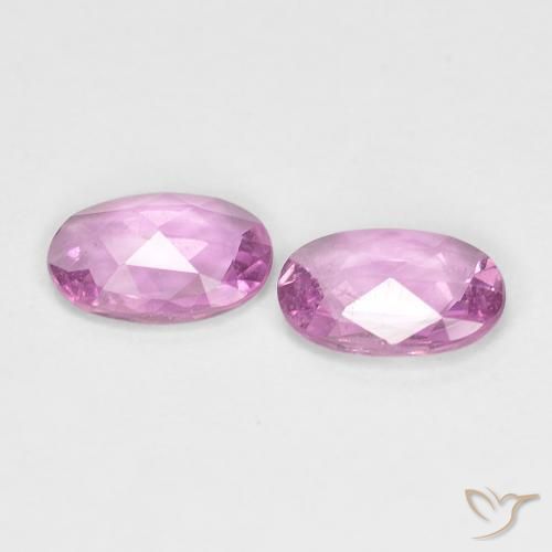 Gemme di Zaffiro Rosa porpora chiaro reale naturale da 0.74 ct, Ovale, VS
