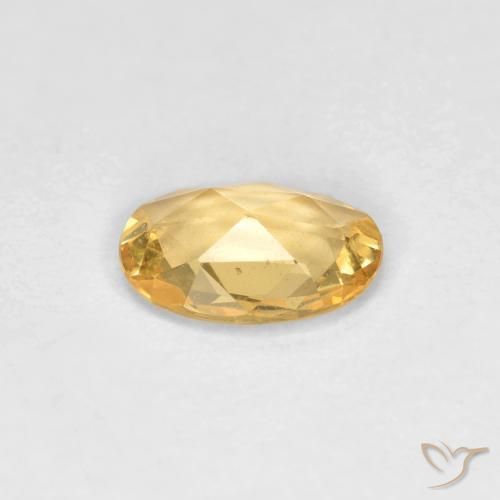 Zaffiro Oro pallido naturale da 0.41 ct, Ovale, VS