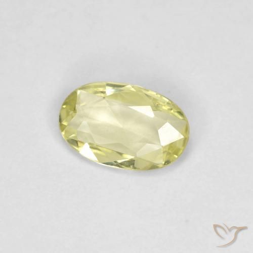 Zaffiro Limone giallo naturale da 0.37 ct, Ovale, VVS-VS