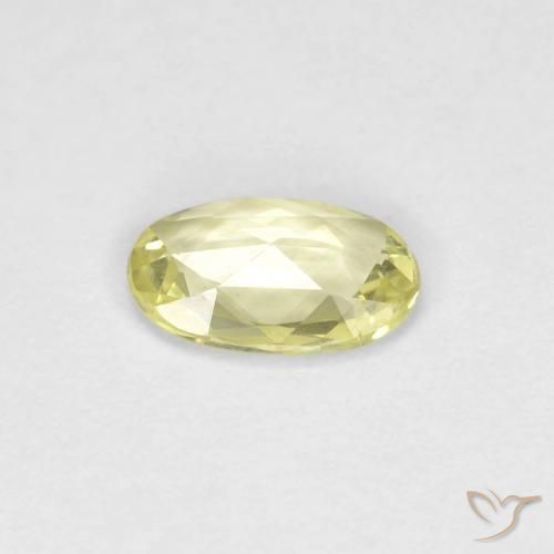 Zaffiro Limone giallo naturale da 0.37 ct, Ovale, VVS-VS