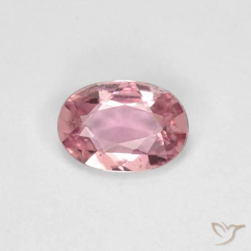 0.48ct Naturale Gomma da masticare rosa chiaro Zaffiro, Ovale, VS