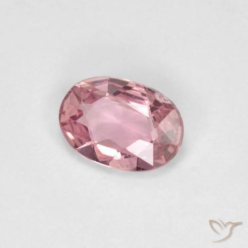 Zaffiro Gomma da masticare rosa chiaro naturale da 0.48 ct, Ovale, VS
