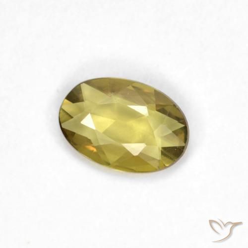Zaffiro Oro giallastro naturale da 0.41 ct, Ovale, VVS