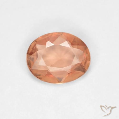 0.50ct Naturale Pesca Zaffiro, Ovale, VVS-VS
