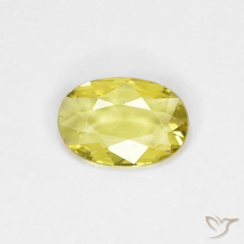 0.37ct Naturale Giallo mais chiaro Zaffiro, Ovale, VVS-VS