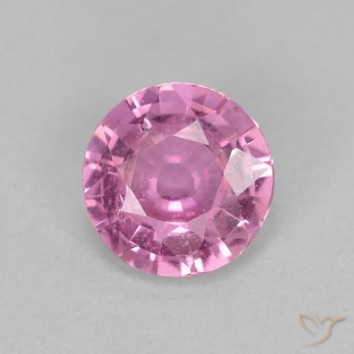 0.60ct Naturale Rosa intenso Zaffiro, Rotondo, VS