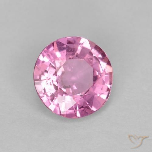 Zaffiro Rosa intenso naturale da 0.60 ct, Rotondo, VS