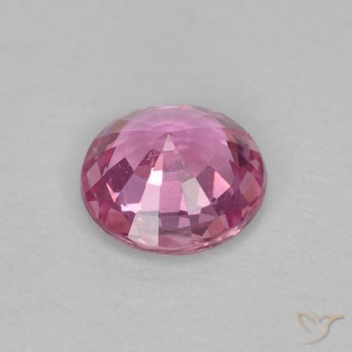 Zaffiro Rosa intenso naturale da 0.60 ct, Rotondo, VS