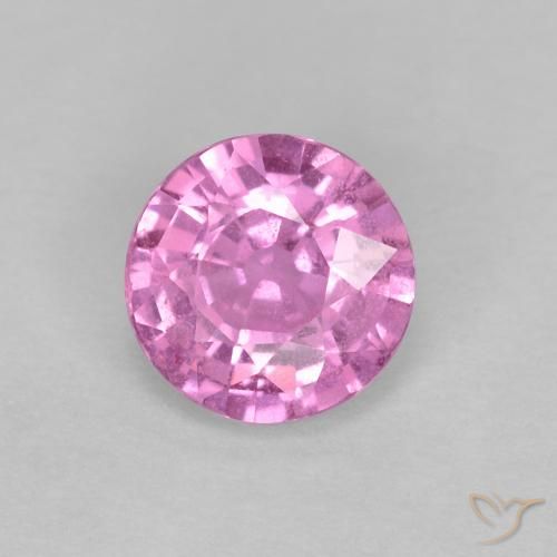 0.60ct Naturale Rosa medio Zaffiro, Rotondo, VS