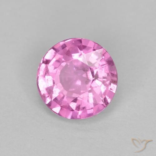Zaffiro Rosa medio naturale da 0.60 ct, Rotondo, VS