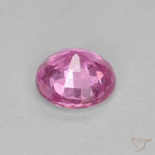 Zaffiro Rosa medio naturale da 0.60 ct, Rotondo, VS