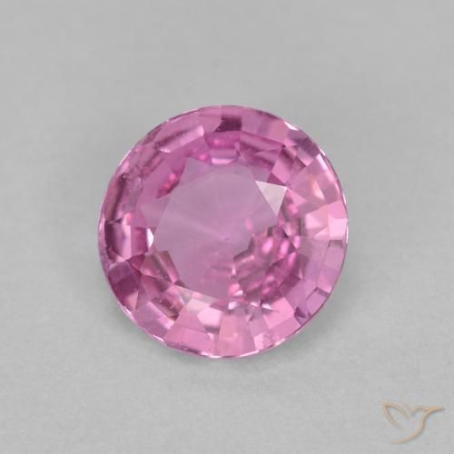 Zaffiro Rosa porpora reale naturale da 0.61 ct, Rotondo, VS