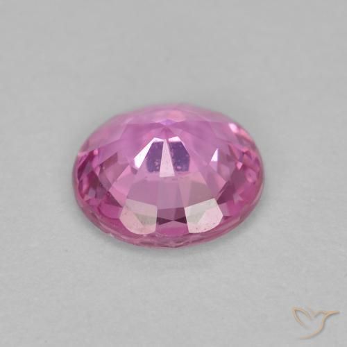 Zaffiro Rosa porpora reale naturale da 0.61 ct, Rotondo, VS