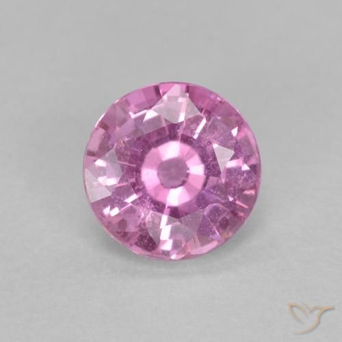 0.58ct Naturale Rosa intenso Zaffiro, Rotondo, VS