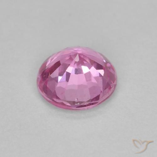 Zaffiro Rosa intenso naturale da 0.58 ct, Rotondo, VS