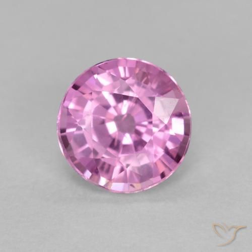 Zaffiro Rosa porpora reale naturale da 0.69 ct, Rotondo, VS