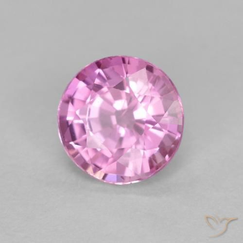 Zaffiro Rosa porpora reale naturale da 0.69 ct, Rotondo, VS