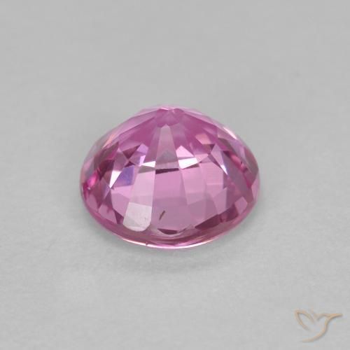 Zaffiro Rosa porpora reale naturale da 0.69 ct, Rotondo, VS