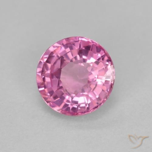 Zaffiro Rosa porpora reale naturale da 0.70 ct, Rotondo, VS