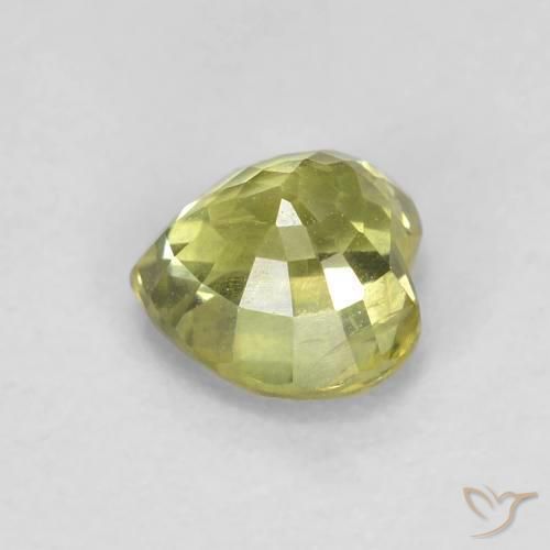 Zaffiro Giallo medio naturale da 0.57 ct, Cuore, VS