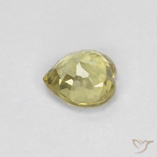 Zaffiro Giallo Ananas Chiaro naturale da 0.42 ct, Cuore, VVS