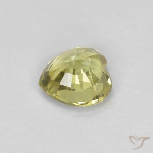 Zaffiro Limone giallo naturale da 0.46 ct, Cuore, VS