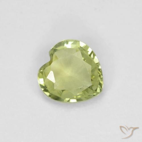Zaffiro Verde medio naturale da 0.35 ct, Cuore, VVS