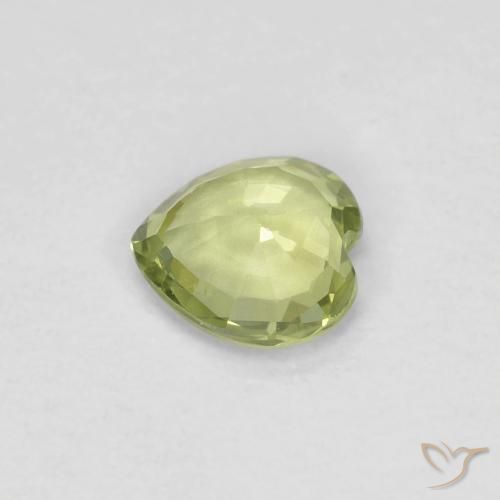 Zaffiro Verde medio naturale da 0.35 ct, Cuore, VVS