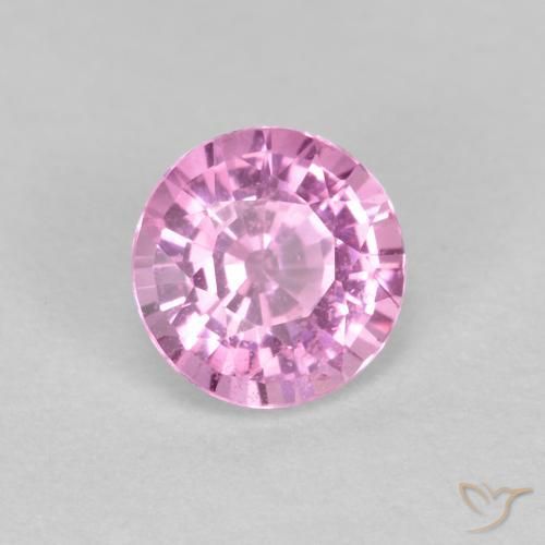 Zaffiro Rosa porpora reale naturale da 0.60 ct, Rotondo, VS