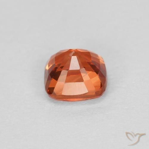 Zaffiro Arancia Fuoco naturale da 0.39 ct, Cuscino, VVS-VS