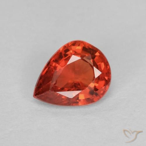 0.36ct Naturale Rosso brillante Zaffiro, Forma a pera, VVS-VS