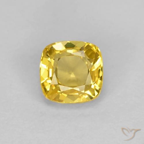 0.54ct Naturale Dorato Zaffiro, Cuscino, VVS-VS